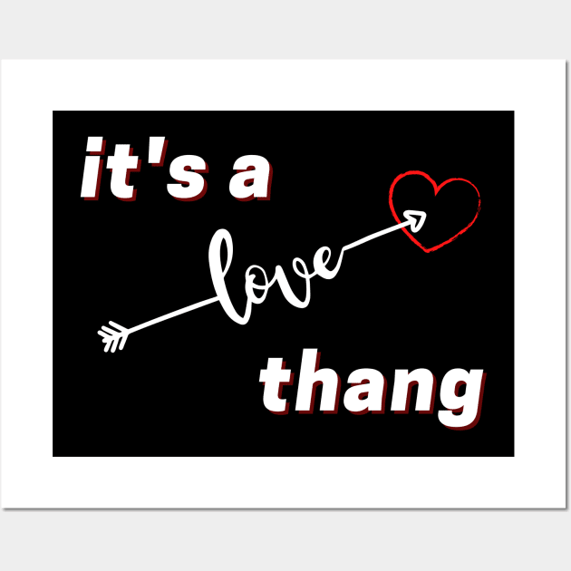 It's a love thang for Lovers Red Heart Bow Arrow Wall Art by tnts